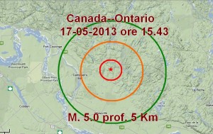 Mappa epicentro sisma