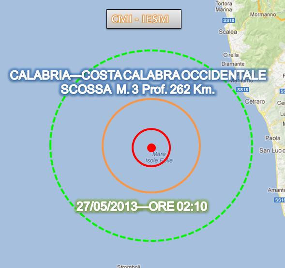 Terremoto Calabria oggi 27 Maggio 2013 Terremoto Calabria oggi 27 Maggio 2013