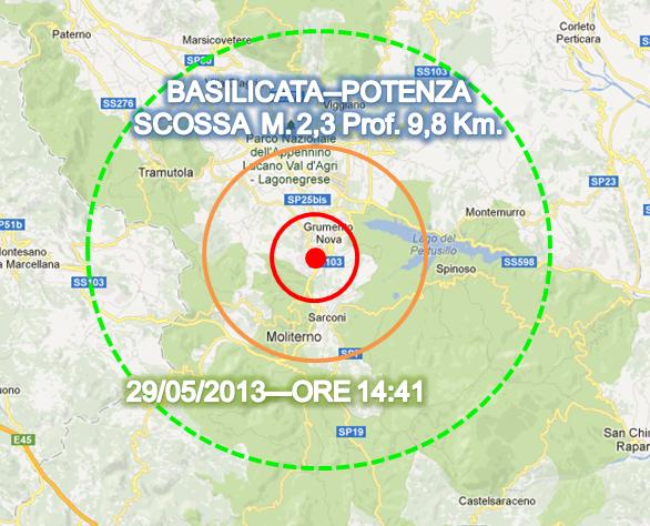 Terremoto oggi Basilicata 29 Maggio 2013 Terremoto oggi Basilicata 29 Maggio 2013