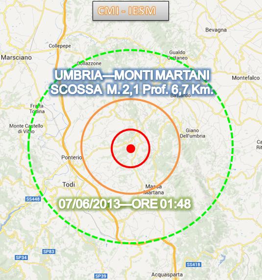 Terremoto Umbria 7 Giugno Terremoto Umbria 7 Giugno