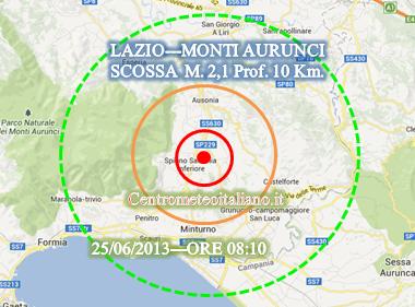 Terremoto oggi nel Lazio Terremoto oggi nel Lazio