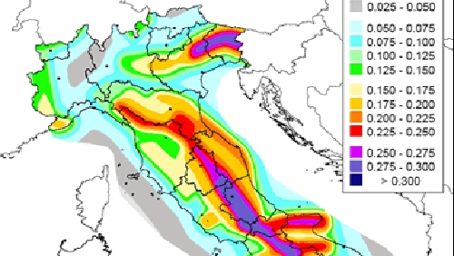 Risultati immagini per cartina del sisma centro Italia