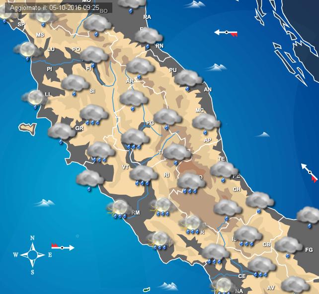 AVVISO METEO ? MALTEMPO entro stanotte, rischio NUBIFRAGI. Le regioni coinvolte
