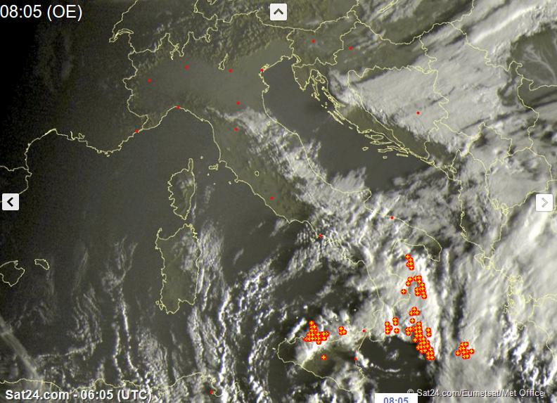 METEO LIVE oggi 23 ottobre ancora maltempo al Sud più sole al Centro Nord