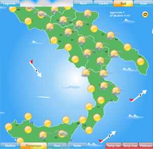 mappa previsioni