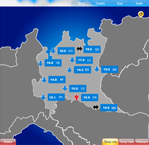 mappa temperature