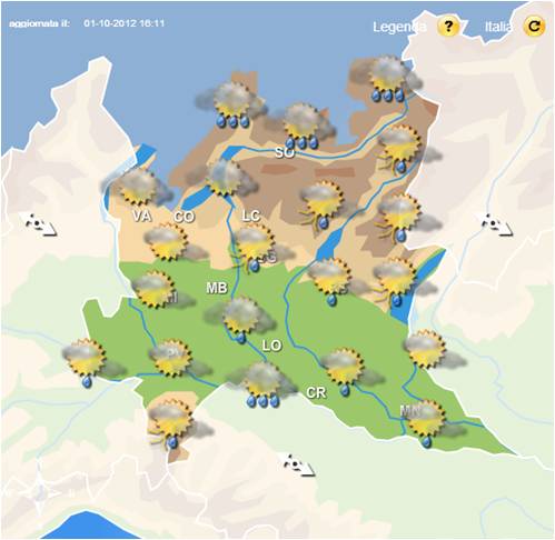 Previsioni meteo valtellina