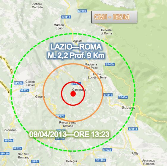 Terremoto oggi Lazio, scossa vicino Roma - Centro Meteo ...