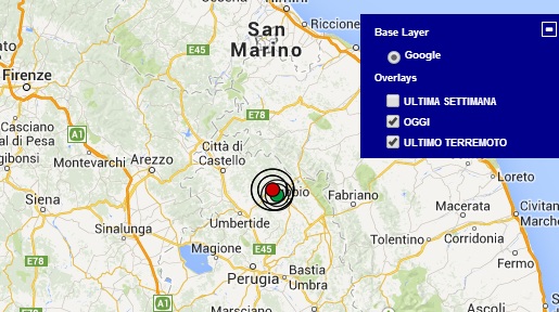 Terremoto oggi Umbria 28 gennaio 2014, scossa M 2.8 bacino ...