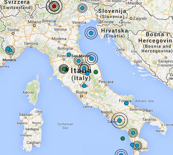 Terremoto oggi Italia 7 Luglio 2014 5 scosse in Toscana, M ...