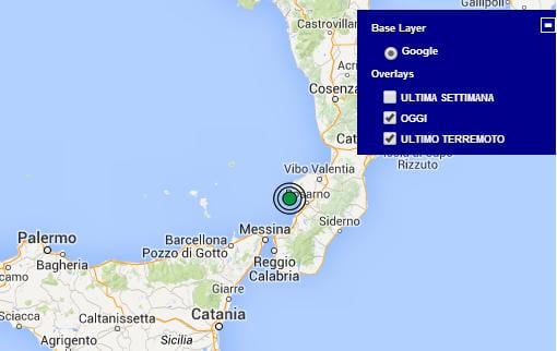 Terremoto Calabria oggi 8 Dicembre 2014, scossa M 2.3 ...