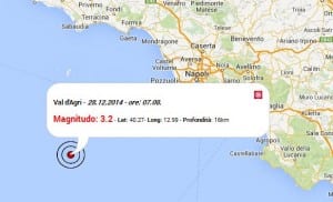 Terremoto oggi Italia, 28 Dicembre 2014 scossa M 3.2 nel Val d'Agri vicino Potenza. Dati Ingv