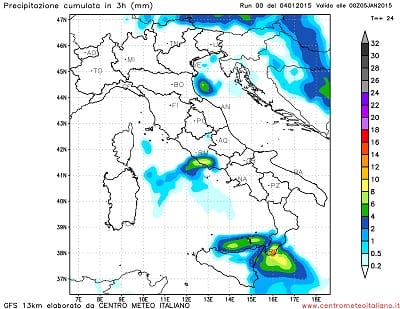 Piogge al Centro Sud Italia precipitazioni sparse attese da questa sera