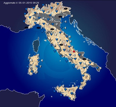Minime ancora sottozero in Italia Saone, in Trentino, è la più fredda con -6.9°C