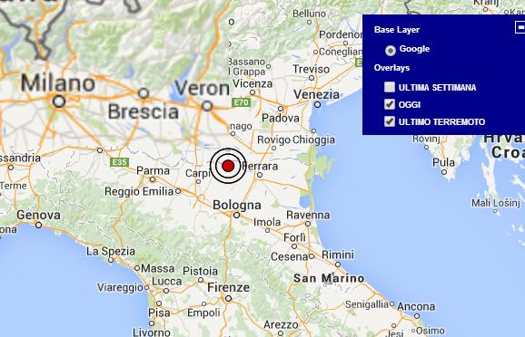 Terremoto oggi Emilia 5 Gennaio 2015, scossa M 2.7 pianura padana emiliana dati Ingv Terremoto oggi Emilia 5 Gennaio 2015, scossa M 2.7 pianura padana emiliana dati Ingv