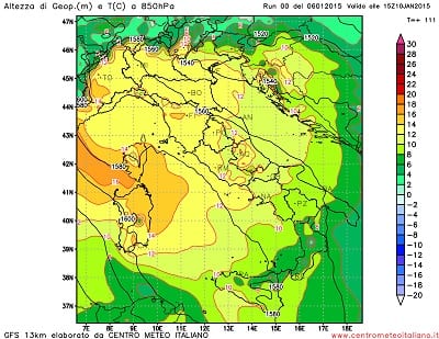 Arriva l'anticiclone in Italia tempo stabile e temperature in leggero rialzo