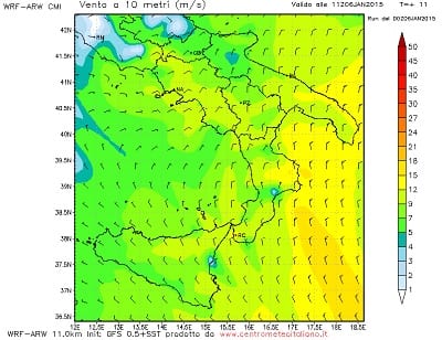 Vento al Sud Italia raffiche di tramontana anche superiori a 60 kmh