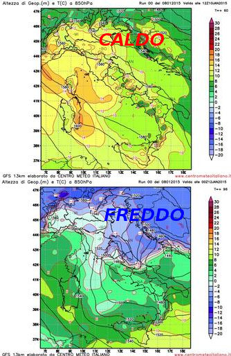 Caldo per Sabato e freddo Domenica, temperature giù di 15 gradi.resized