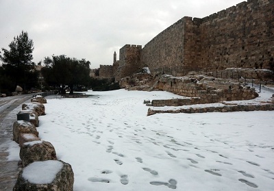 Neve in Israele anche Gerusalemme è stata completamente imbiancata