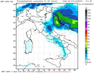 Torna il maltempo in Italia domenica piogge e neve sul versante orientale