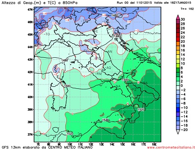 Ritorno dell'inverno in Italia sempre più probabile da sabato 17 gennaio