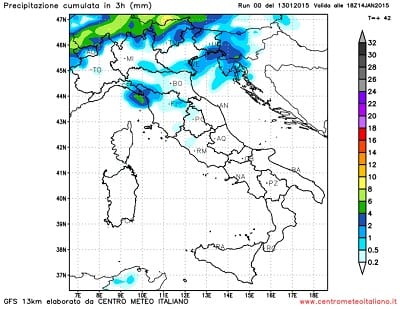 Il tempo domani a roma nord