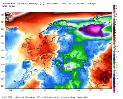 Settimana mite in Italia temperature fino a +5°C sopra la media tra il 05 e l'11 gennaio