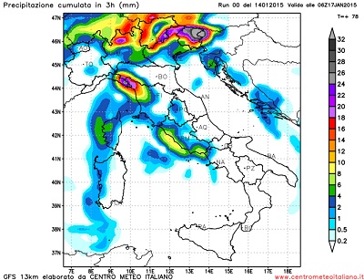 Maltempo Italia rovesci intensi e neve copiosa da venerdì