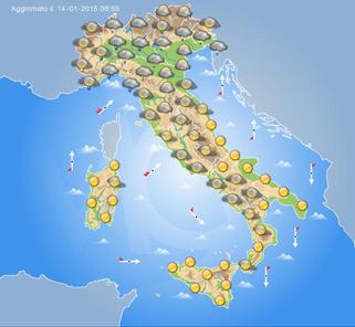 previsioni meteo domani 15 gennaio 2015