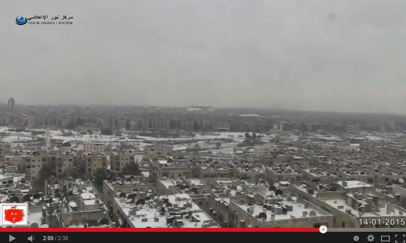 Neve ad Aleppo in Siria