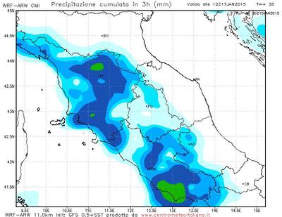 Maltempo Centro Italia: nel week-end tornano piogge diffuse e neve sui rilievi
