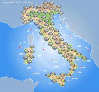 previsioni meteo domani 21 gennaio 2015