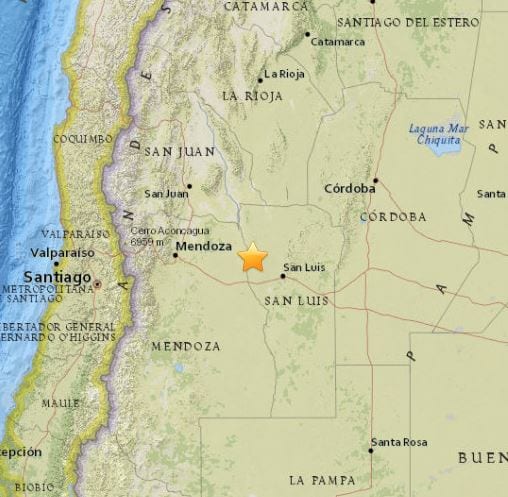 Terremoto Argentina, intensa scossa di magnitudo 6.3 della scala Richter - dati USGS