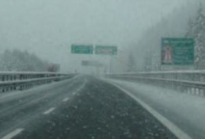 Neve nelle autostrade abruzzesi