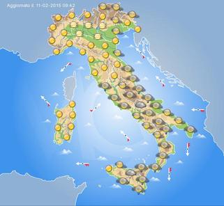 Previsioni Meteo Domani 12 Febbraio 2015 Previsioni Meteo Domani 12 Febbraio 2015