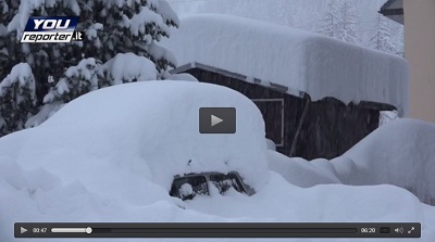 Neve Piemonte la Val Formazza sommersa da più di un metro di neve, il video