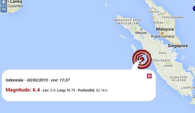 terremoto oggi indonesia m 6.4 terremoto oggi indonesia m 6.4