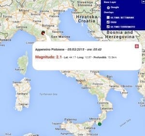 Terremoto oggi Italia 5 marzo 2015