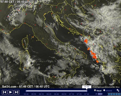 Instabilità al Sud Italia residue precipitazioni in particolare su Calabria e Sicilia