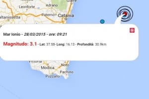 Terremoto oggi Sicilia 28 marzo 2015