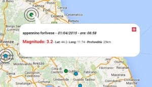 Terremoto oggi Emilia Romagna 1 aprile 2015