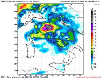 Maltempo Italia: piogge e temporali in arrivo nelle prossime ore