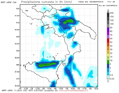 Precipitazioni sparse al Sud Italia anche oggi resiste della residua instabilità al Meridione