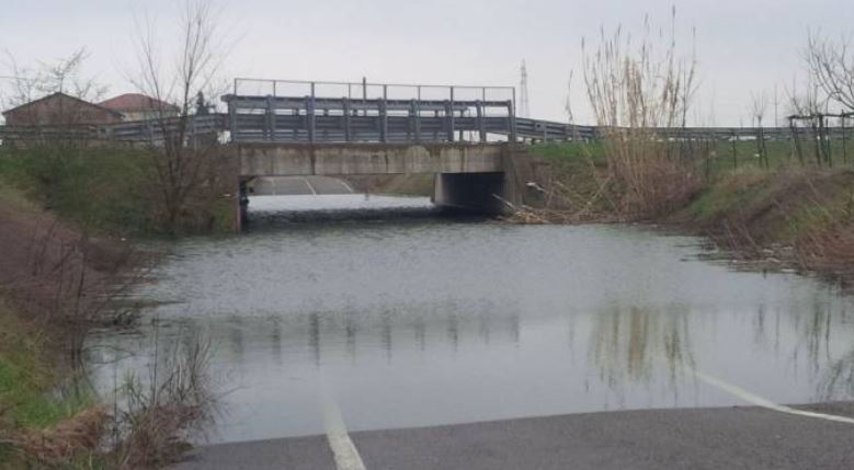 Sottopasso allagato a Castelfranco Emilia