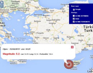 Terremoto oggi Cipro 15 Aprile 2015, forte scossa M 5.2 dati Ingv Terremoto oggi Cipro 15 Aprile 2015, forte scossa M 5.2 dati Ingv