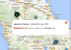 Terremoto oggi Emilia 16 aprile 2015, scossa M 3.3