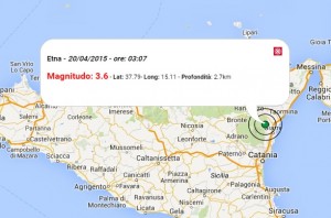Terremoto oggi Sicilia 20 aprile 2015