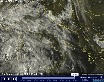 Brutto tempo in Italia anche oggi instabilità diffusa con precipitazioni sparse specie al Nord
