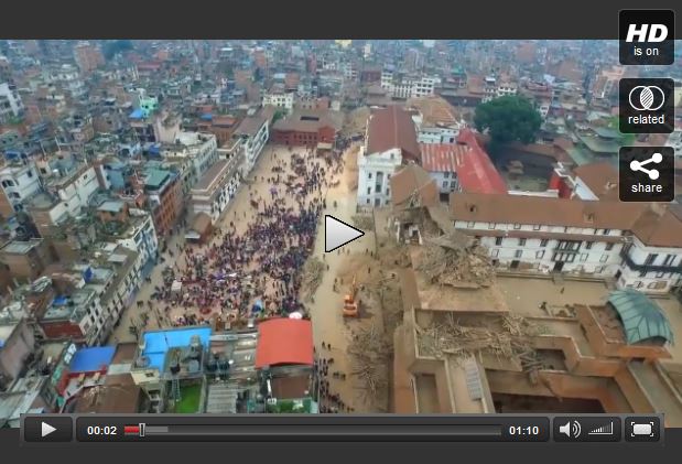 Immagini del drone dopo terremoto Nepal