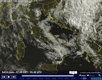 Tempo variabile in Italia nuvolosità irregolare al Centro Nord e